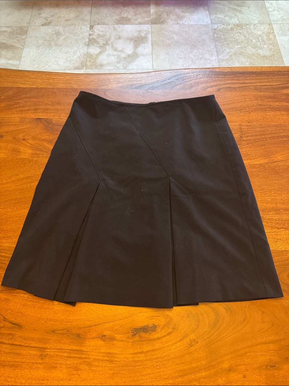 Wrapper Black A-Line Pleated Skirt